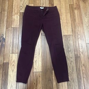 Maroon LOFT Skinny Ankle - Petite 4